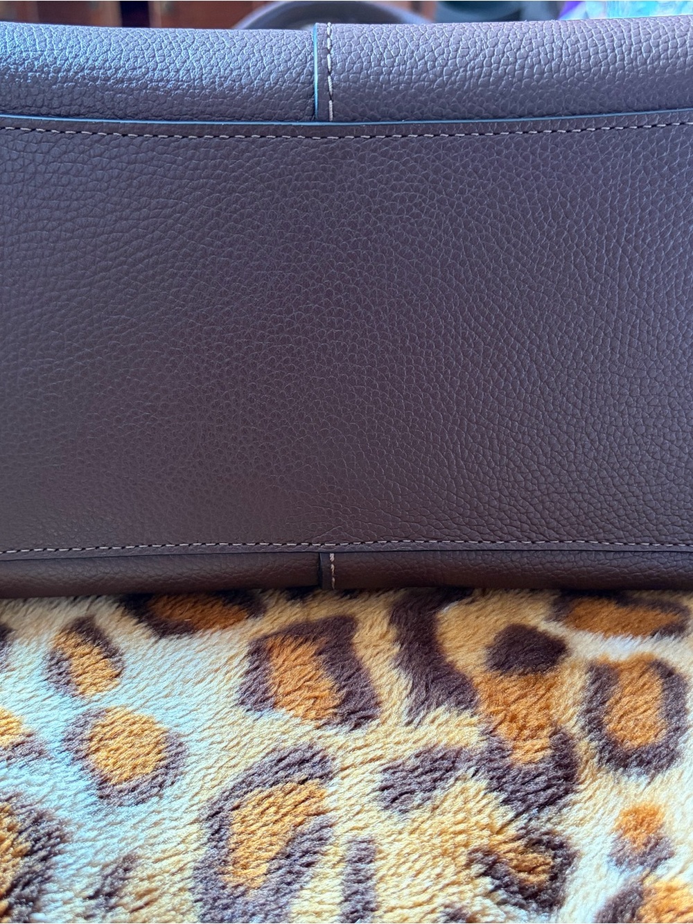 Coach Pebbled Leather Shoulder Bag in Dark Brown